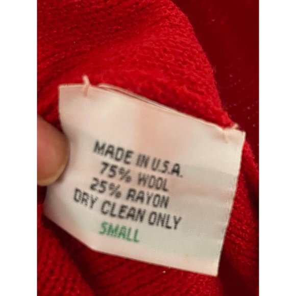 Steve Fabrikant Neiman Marcus Skirt Suit Small Red Wool Knit Suit Skirt Set - Picture 5 of 6